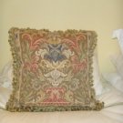 20x20 Tapestry Pillow with Fringe and Velvet Backing
