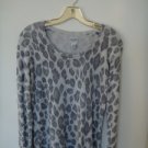 Chico's Gray Leopard Size 1 Sweater