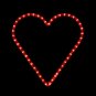 Valentine's Day Holiday Heart Rope Light Display, Red