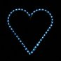 Valentine's Day Holiday Heart Rope Light Display, Blue