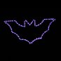 Vampire Bat Halloween LED Rope Light Decoration, Purple