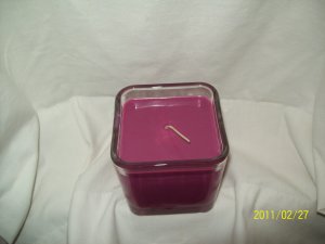 Square Candle Black Cherry