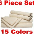 6 Piece Spa Weight Bath Towel , 100% Bamboo Fiber-