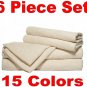 6 Piece Spa Weight Bath Towel , 100% Bamboo Fiber-