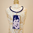 AUDREY HEPBURN ART PHOTO NECKLACE PENDANT