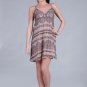 Peach Patterned Mini Dress