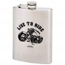 KTFLASK8LTR:  Maxam ® 8oz Stainless Steel Hip Flask with Screw Down Cap