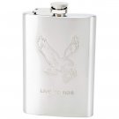 KTFLEGL8: Maxam ® Embossed 8oz Stainless Steel Flask
