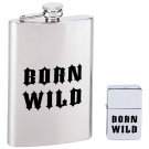 KTFLLTBW: Maxam ® 2 pc Flask and Lighter Set - BORN WILD
