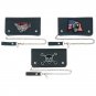 BKWAL3: Diamond Plate ™ 3 pc Solid Genuine Leather Biker Wallets with Chains