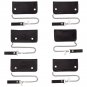 LUBIKWAL6: Diamond Plate ™ 6 pc Set Assorted Solid Genuine Leather Biker Wallets with Chains
