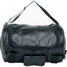 LUMBB16: Diamond Plate ™ Rock Design Genuine Buffalo Leather Motorcycle Barrel Bag