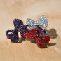 Rhinestone Crystal Bow Cocktail Ring (Size Adjustable)