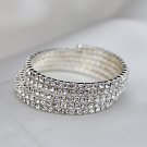 White Rhinestone Crystal Wrap Bracelet