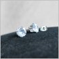 Sterling Silver Clear Faceted 8mm CZ earrings