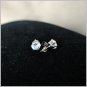 Sterling Silver Clear Faceted 8mm CZ earrings