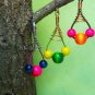 Rustic colorful earring