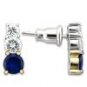 A33212 - Ladies Two Tone Montana Blue Earrings
