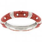 R07806R-V01  Pink Enamel Stacker Ring Band
