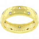 R07826G-C01 Gold Dimple Ring  Band