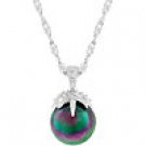 P20063R-C89    Ladies Leafed Tahitian Pearl Pendant