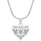 P20066R-C01     Ladies Blossom Heart Pendant