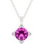P20108R-C12     Ladies Twinkle Pink Pendant
