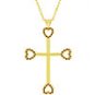 P11334G-V01   Garnet Heart Pendant  Cross