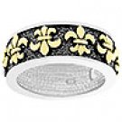 R07944T-V00-2  Antique Fleur De Lis Ring / Band