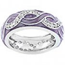 R07870R-V22  Ladies Lavender Enamel Breeze Ring  /Band