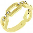 R07883G-C01 Ladies Golden Links Ring/ Band