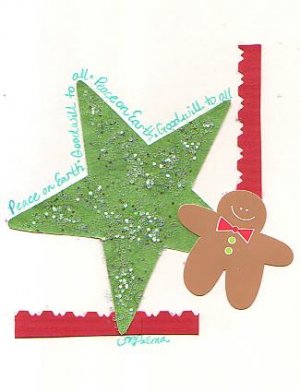 Gingerbread Man & Star Holiday Greeting