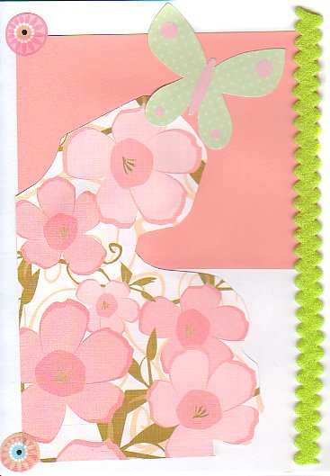 Springtime Collage - Handcrafted Greeting Card