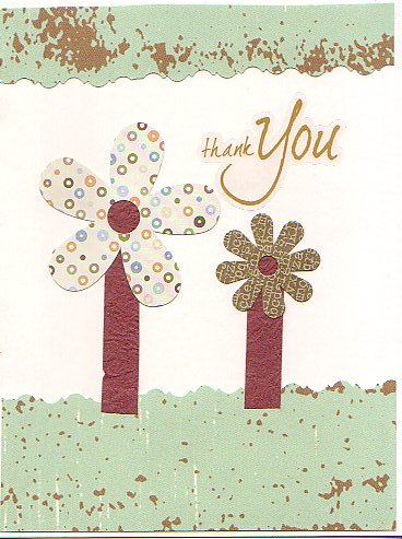 Flower Themed Handcrafted Greeting Card