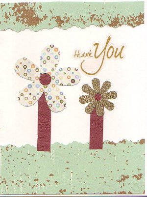 Flower Themed Handcrafted Greeting Card