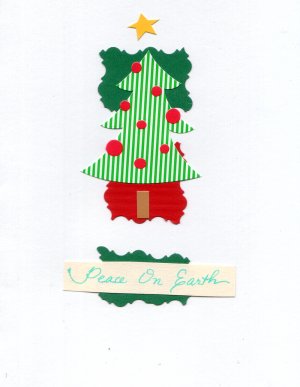 Handcrafted Holiday Greeting Card - "Peace on Earth"
