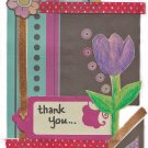Handmade Thank You Card - Tulip & Polka Dot Theme