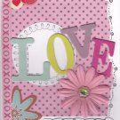 Love and Floral Theme Handmade Valentine's Day Card
