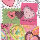 Whimsical Valentine's Day Handcrafted Greeting Card