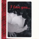"I Love You" Handcrafted Greeting Card With Rose Photo