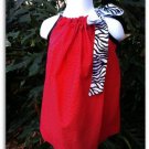 Red Swiss Dots with Zebra Pillowcase Dress Buy 2 Get 1 Free