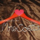Personalized Name Wire Hanger with heart