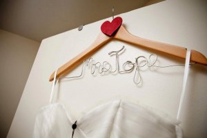 Personalized Name Wire Hanger with heart