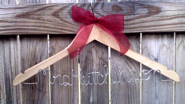 Wire Personalized Wedding Dress Hanger