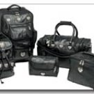 5 Piece Luggage Set with Heart Conchos & Embossed Alligator Grain Design