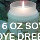 16 oz frosted Jar Dye free Soy candle