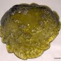 7" Berry Design Relish Dish Green Glass 4 Avail