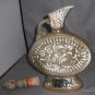 Vintage 1969 Jim Beam Green Bottle Yellow Roses