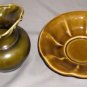 Vintage Green Grape Duster Bowl & Pitcher Signed MCCOY