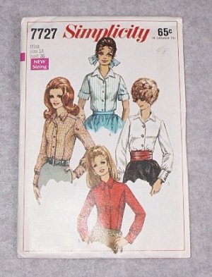 SIMPLICITY #7727  MISSES'  SIZE 12  BUST 34"